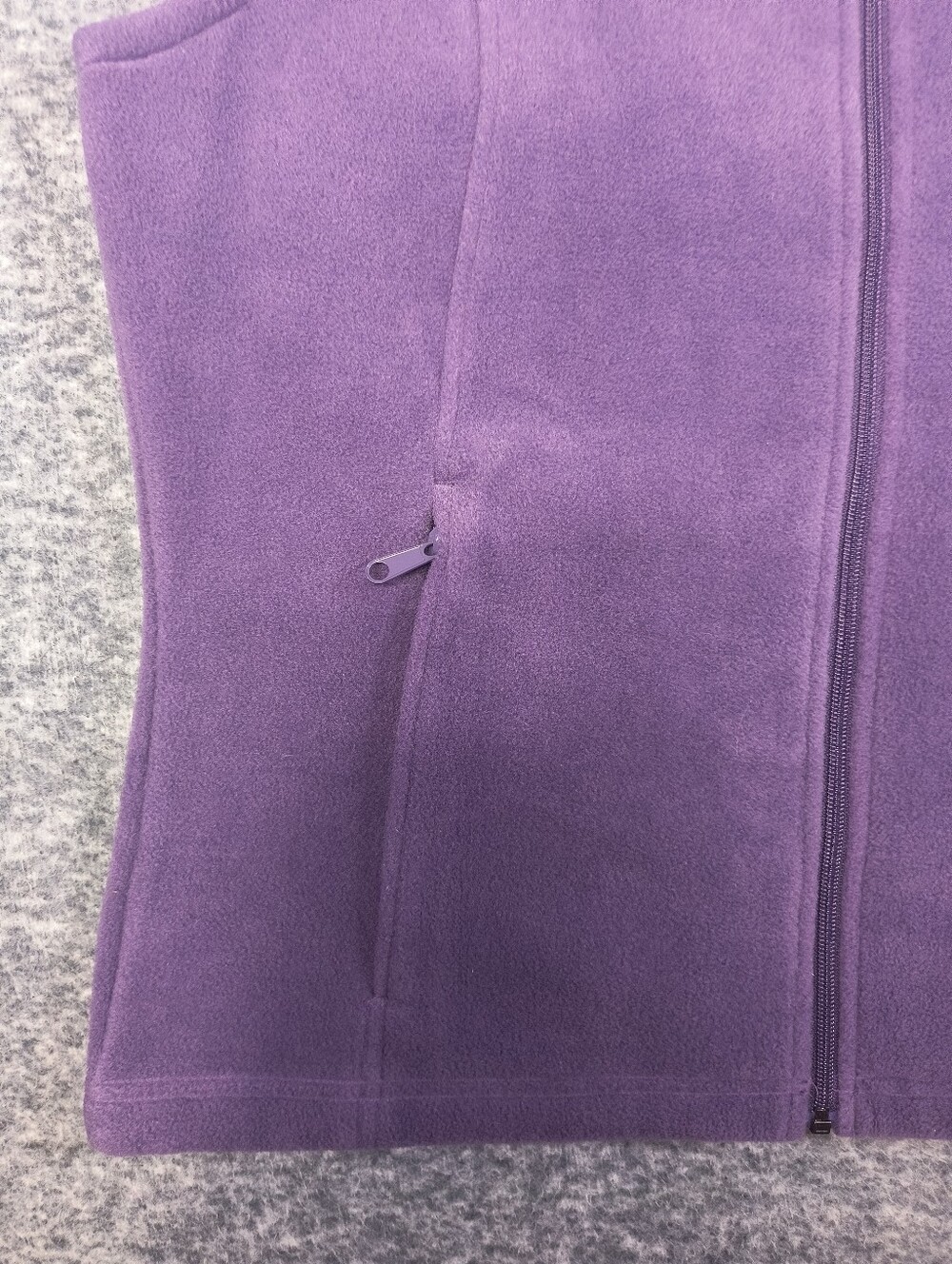 Columbia fleece zip vest, purple, women's large - Picture 5 of 15